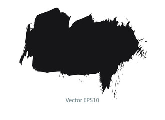 black brush stroke stripes. vector illustration