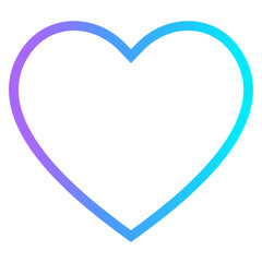 Heart icon in trendy style. Isolated vector illustration on white background.