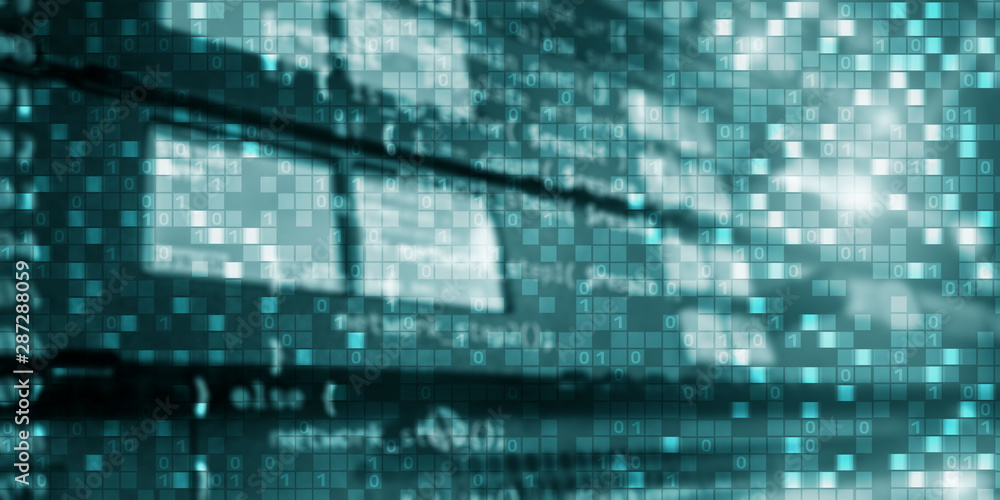 Poster digital background matrix information technology and internet concept