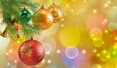 Image of Christmas balls .Christmas toys on the Christmas tree