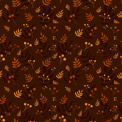 Autumn organic background. Seamless pattern.Vector. 秋の有機的なパターン