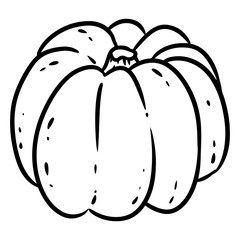 Obraz premium Cute halloween pumpkin doodle. Isolated on white background illustration