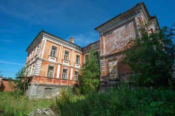 Office of the Kizel mining district of princes Abamelek-Lazarev. The building was built in 1898. An architectural monument of regional importance. Kizel, Perm Krai, Russia.