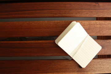 Naklejka na ściany i meble brown leather notebook open