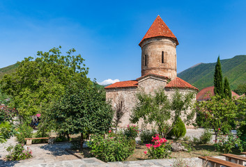 Fototapeta na wymiar Ancient Albanian church in the Kish village, the city of Sheki