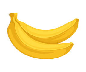 Ripe bananas in a peel. Vector illustration on a white background.