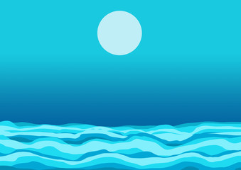 sky and blue water in the sea design Background 