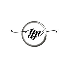 GP initial handwriting logo template. round logo in watercolor color with handwritten letters in the middle. Handwritten logos are used for, weddings, fashion, jewelry, boutiques and business