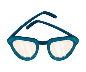 Glasses in a blue frame. Vector illustration on a white background.