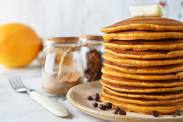 Fresh homemade pancakes