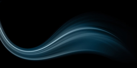 Gray-blue fractal wave on a black background