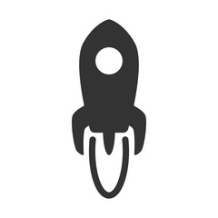 Rocket shot up with jet engine icon.
