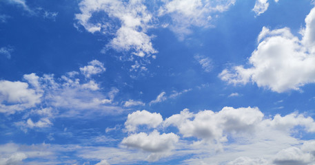 Stratocumulus white clouds in the blue sky natural background beautiful nature