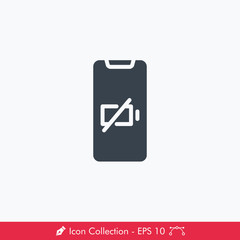 Low Battery Phone Icon / Vector