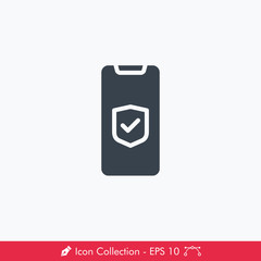 Secure Phone Icon / Vector