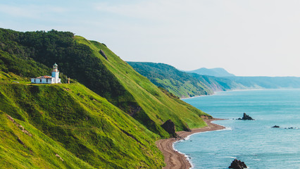 The coast of the island of Sakhalin.
