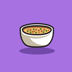 vegetable soup icon for food design