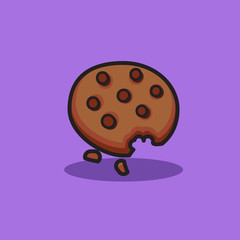 chocolate biscuit icon for food design