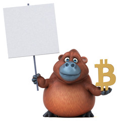 Fun orang outan - 3D Illustration