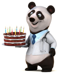 Fun panda - 3d illustration © Julien Tromeur