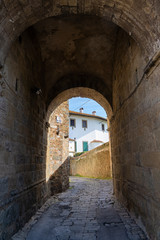 Fototapeta premium Montevettolini, historyczne miasto w Chianti