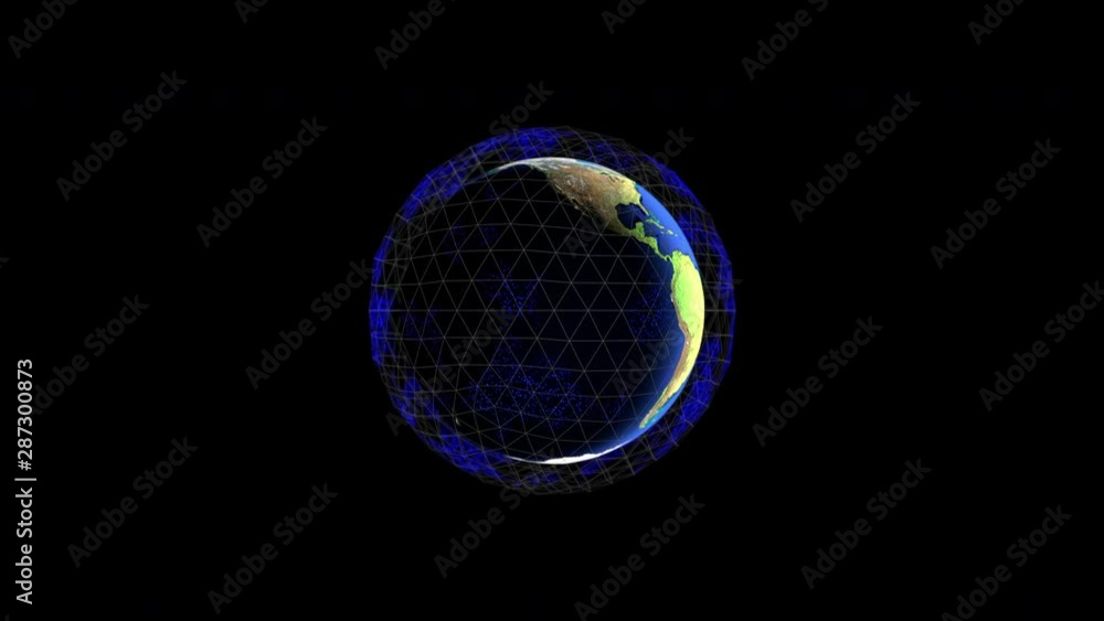 Aufkleber 08262562_digital data globe, social future technology idea concept. abstract 3d rendering.