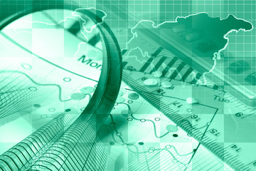 Magnifier, graph and buildings