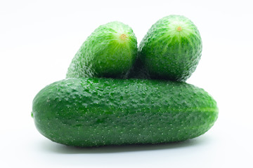 Cucumber on a white background, isolated