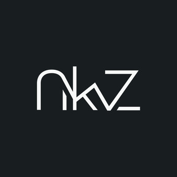 Letters N K Z  Joint logo icon vector element.
