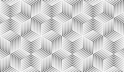 Behang Abstracte geometrische patroon. Een naadloze vectorachtergrond. Witte en zwarte sieraad. Grafisch modern patroon. Eenvoudig rooster grafisch ontwerp © ELENA