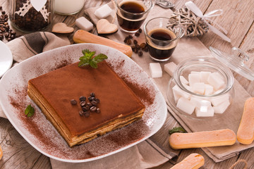 Tiramisu cake. 