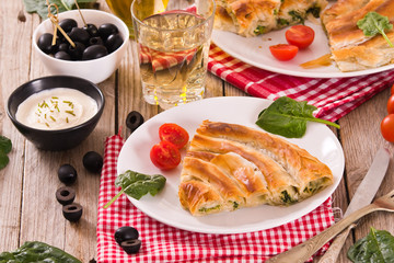 Spanakopita, greek spinach pie. 