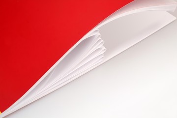 Open book isolated on white background