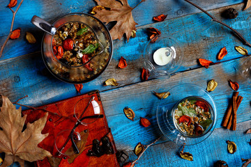 Herbal tea, food and drink