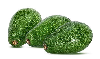 Fresh avocado isolated on white background with clipping path