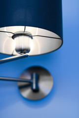 Silver lamp in a room, elegant modern home decor lighting