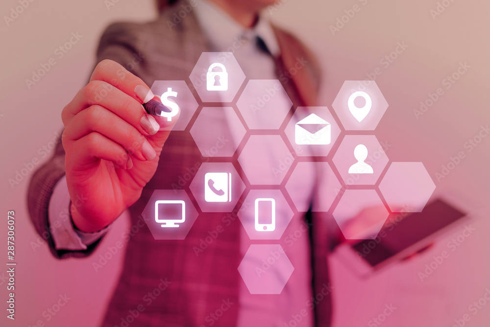 Poster connecting people on the internet, social network connection. pointing global network connection and