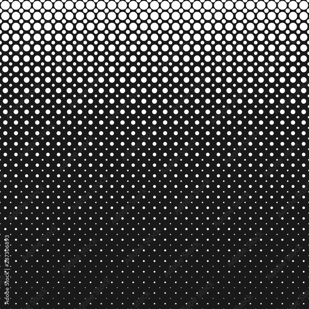 Aufkleber monochrome geometrical abstract halftone circle pattern background - vector illustration from dots