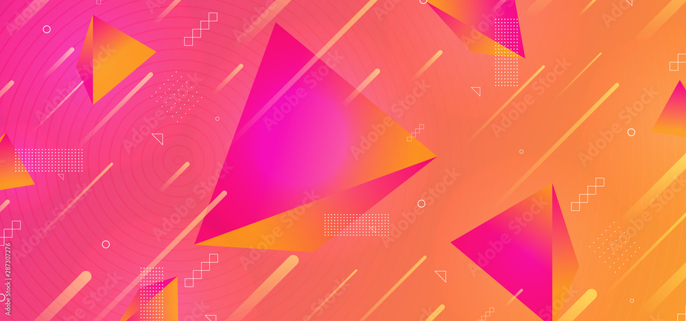Poster triangle modern 3d background abstract geometric design with light effect and gradient vector illust