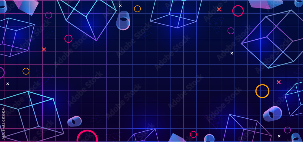 Poster abstract background for web. multicolor gradient. fashion vector gradient 3d background. colored 3d 