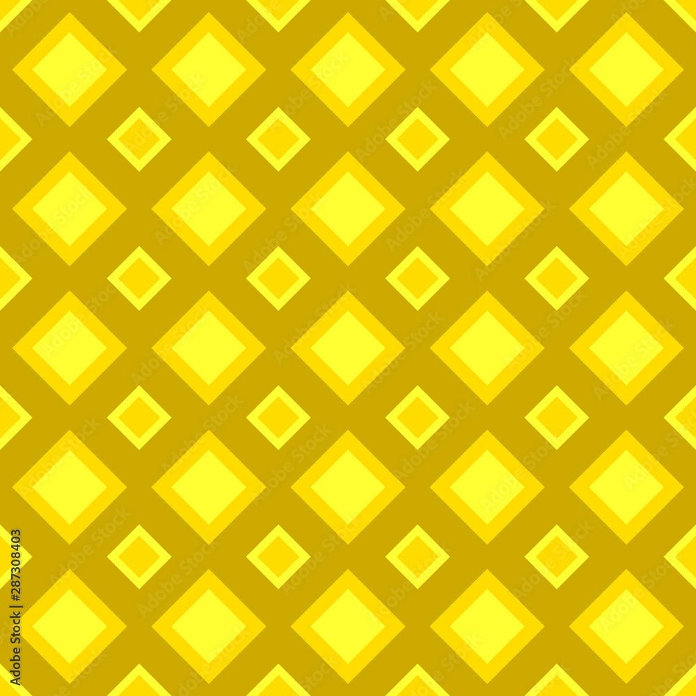 Poster geometrical golden color seamless pattern - vector square background design