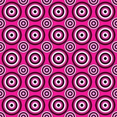 Simple seamless circle pattern background design - colored vector graphic