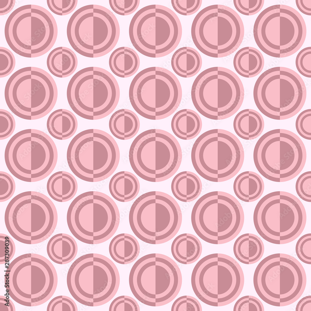 Aufkleber simple seamless circle pattern background design - pink vector graphic