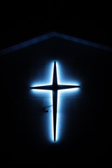 Beautiful Holy Cross of Christ glowing in the dark