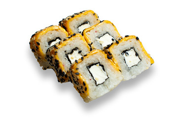 cheese roll isolated on a white background