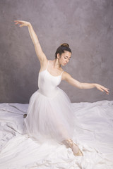 Fototapeta premium Front view ballerina with open arms