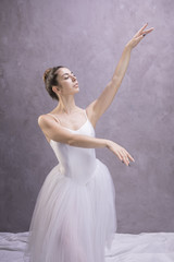 Fototapeta premium Front view ballerina looking away