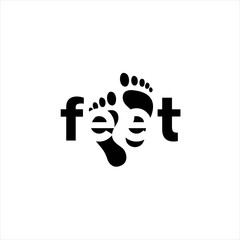 feet logo simple and minimalsit