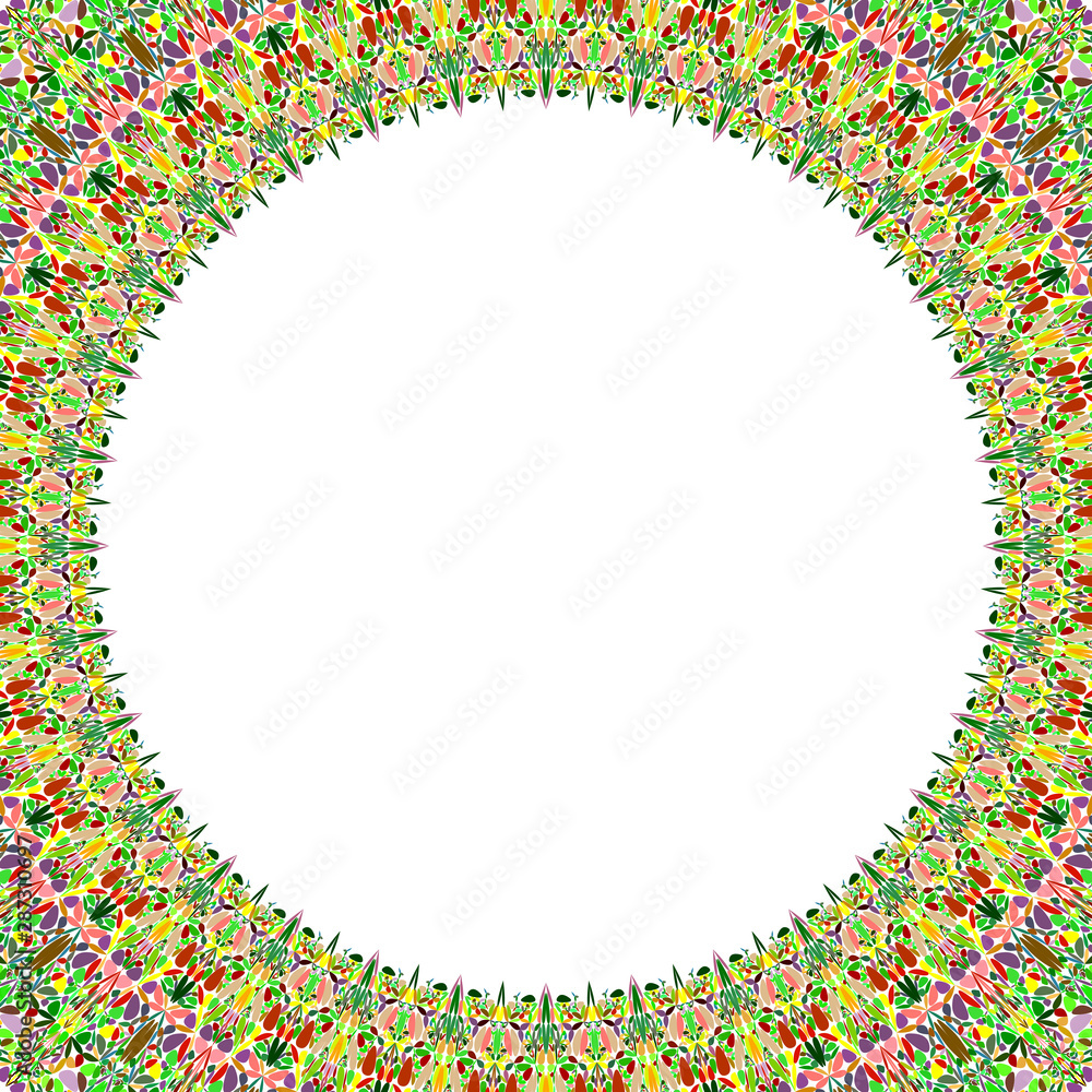 Poster abstract circular frame - vector design with white background