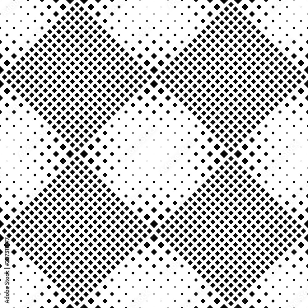 Poster abstract square pattern background - monochrome vector graphic design from diagonal squares
